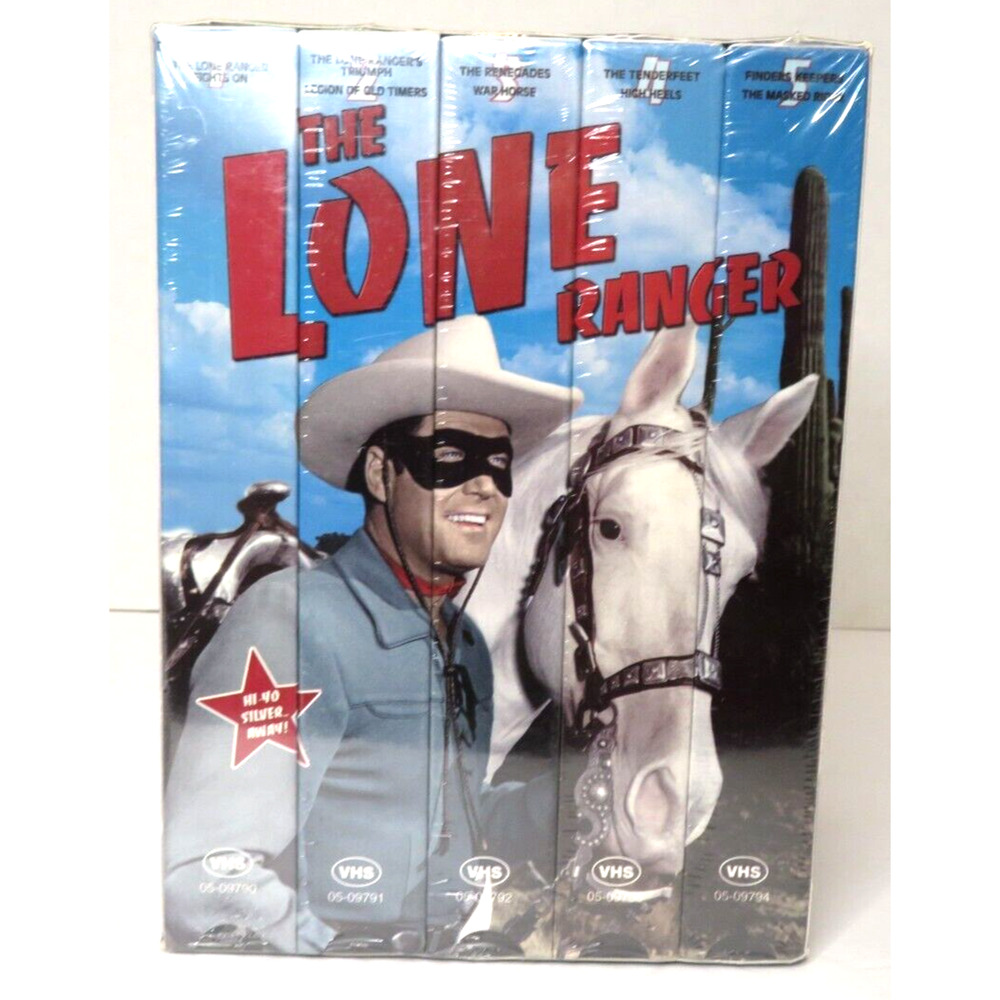 NEW - THE LONE RANGER - 5 Pack Movie Box Set VHS 1999 Good Times Western SEALED